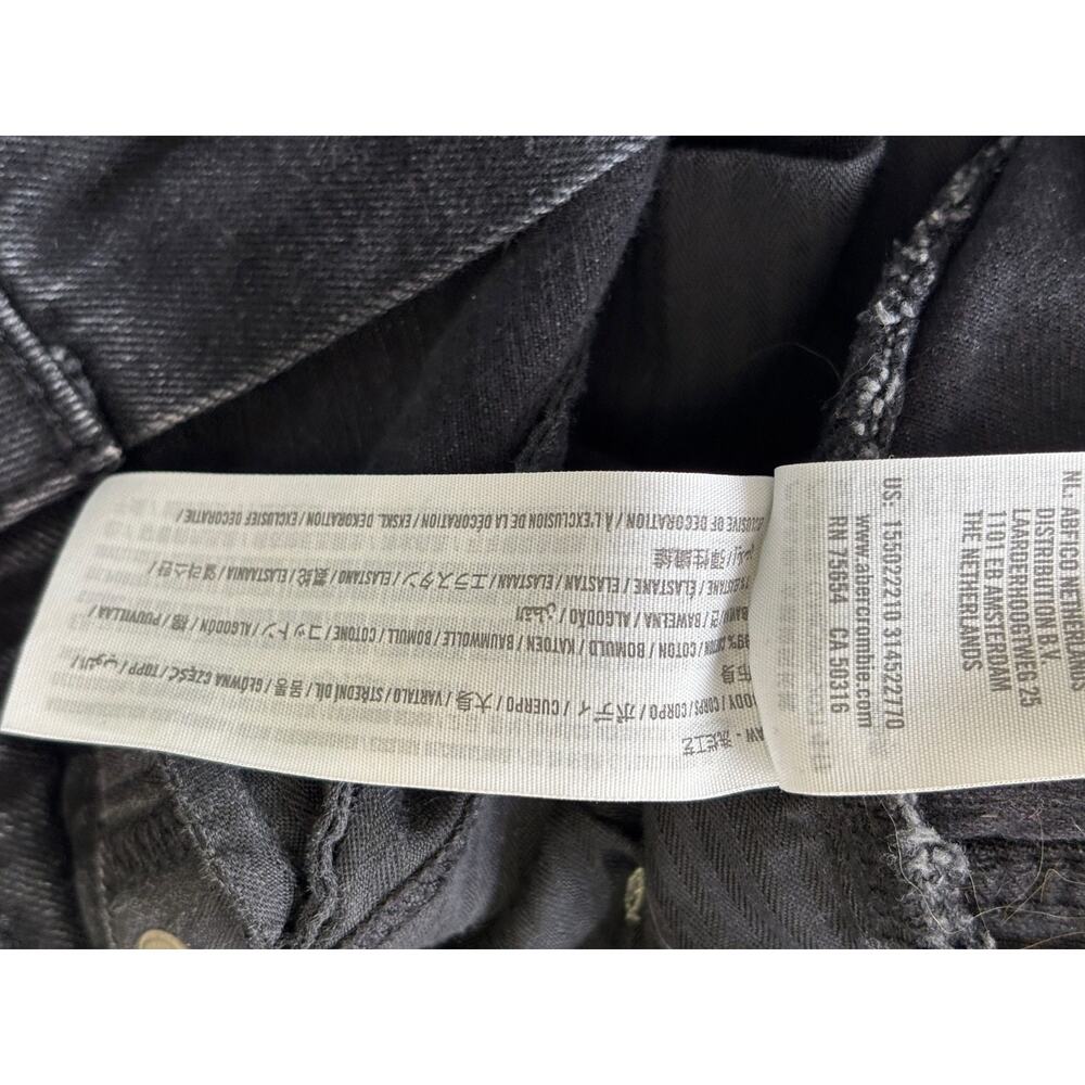 Abercrombie & Fitch The Skinny High Rise Jeans Womens Size 12S Black Curve Love - Picture 6 of 9